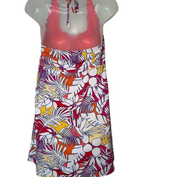 Lands’ End Floral Halter Skirted One Piece Swimsuit NWT Size 14/16 - Picture 4 of 5